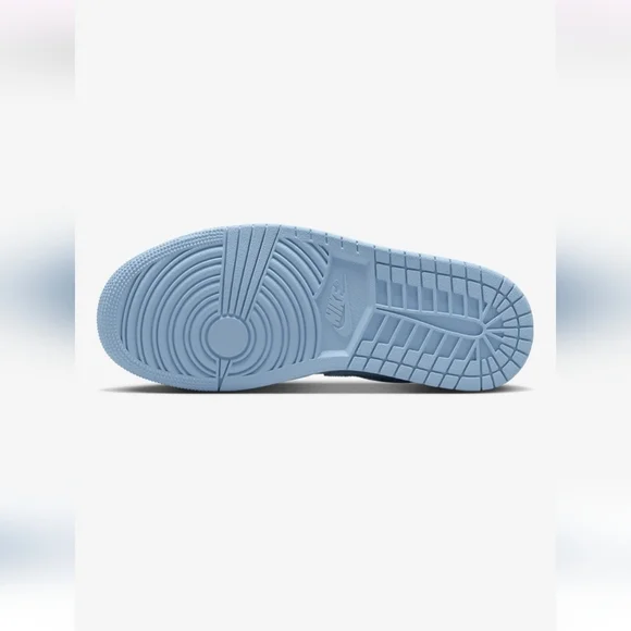 Bling Nike Air Jordan 1 Low Blue White Women's Sneakers Customized With Crystals - Picture 4 of 5